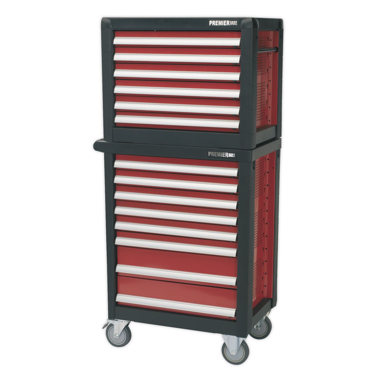 Sealey APTTC02 Topchest & Rollcab Combination 14 Drawer with Ball-Bearing Slides & 1233pc Tool Kit Sealey