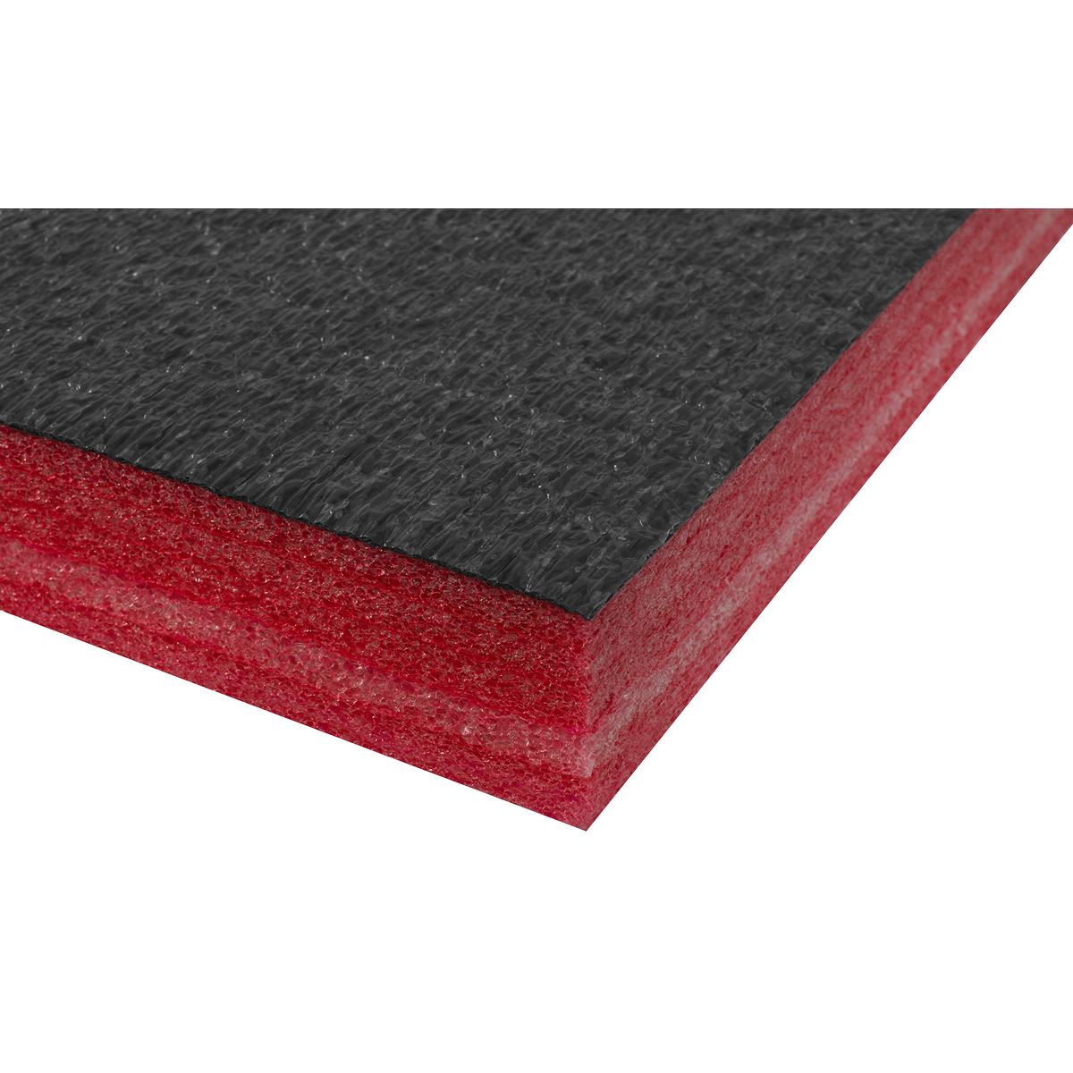 Sealey SF50R Easy Peel Shadow Foam® Red/Black 1200 x 550 x 50mm Sealey