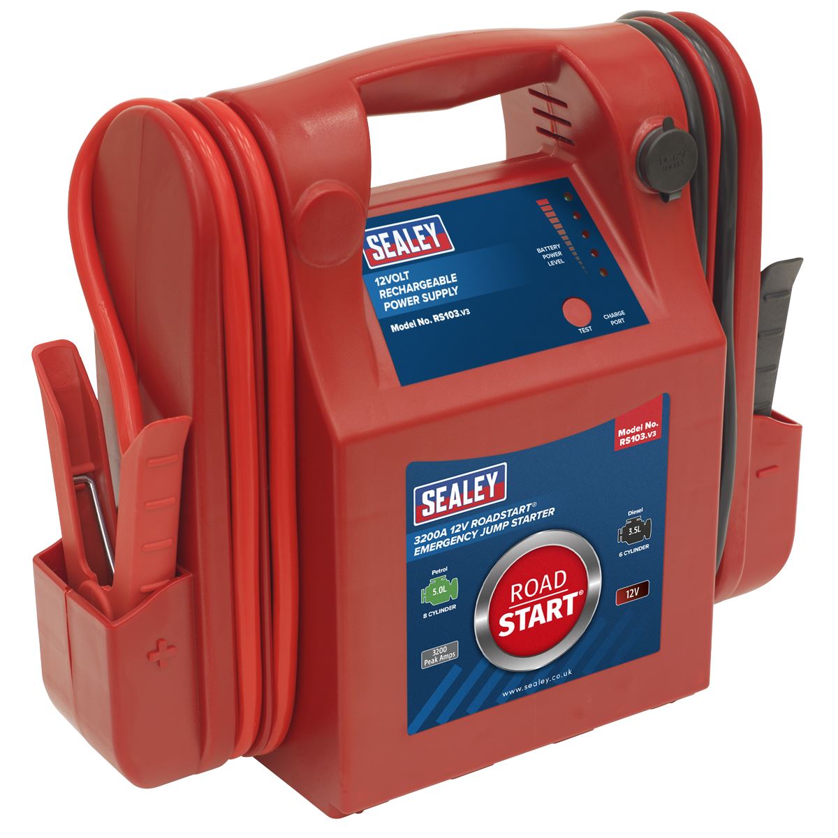 Sealey RS103 RoadStart® Emergency Jump Starter 12V 3200 Peak Amps Sealey