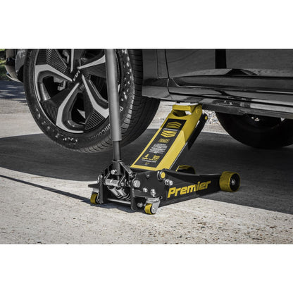 Sealey 4040AY Premier Low Profile Trolley Jack with Rocket Lift 4 Tonne - Yellow Sealey