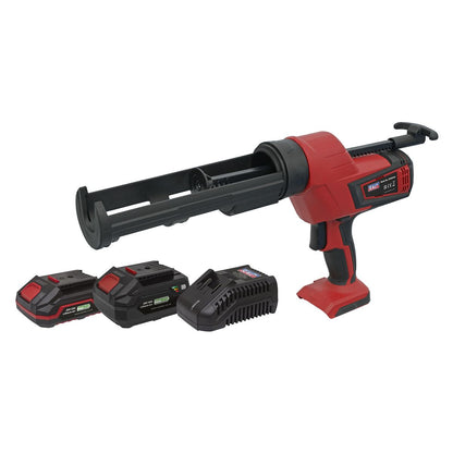 Sealey CP20VCGKIT Cordless 20V SV20 Series 310ml Caulking Gun Kit- 2 Batteries Sealey