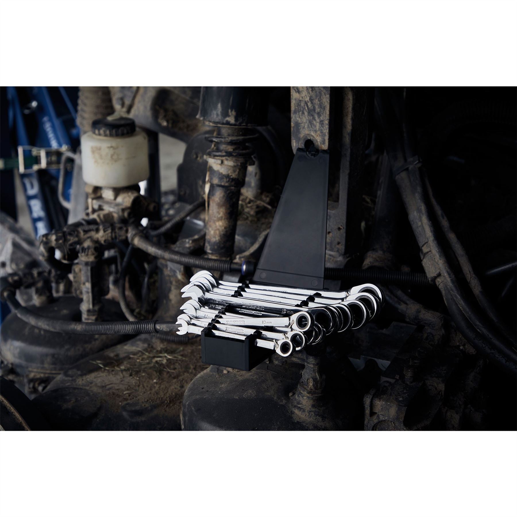 Draper 27692 HI-TORQ® Metric Reversible Ratchet Combination Spanner Set 12 Piece Draper