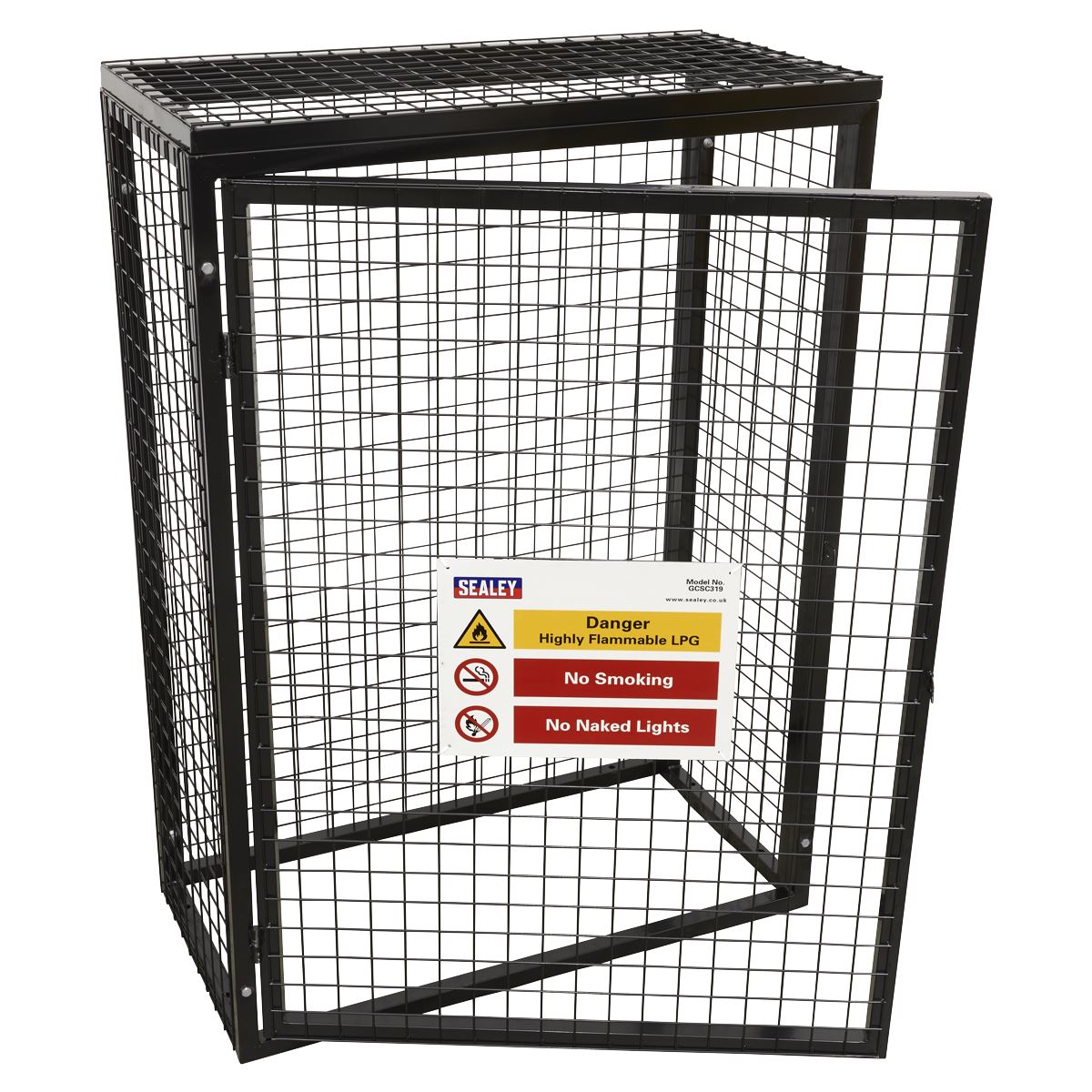 Sealey GCSC319 Safety Cage - 3 x 19kg Gas Cylinders Sealey