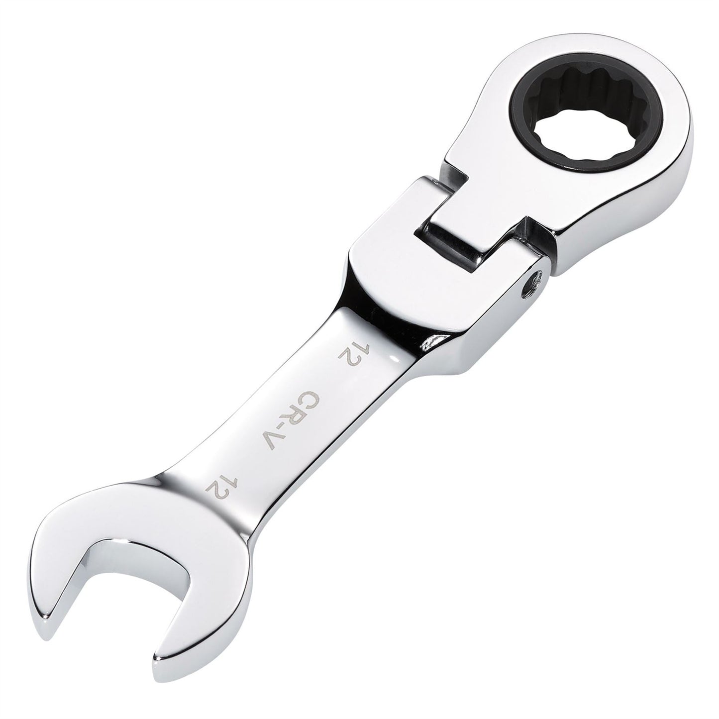 Draper 27968 HI-TORQ® Metric Stubby Flexible Head Ratchet Combination Spanner 12mm Draper