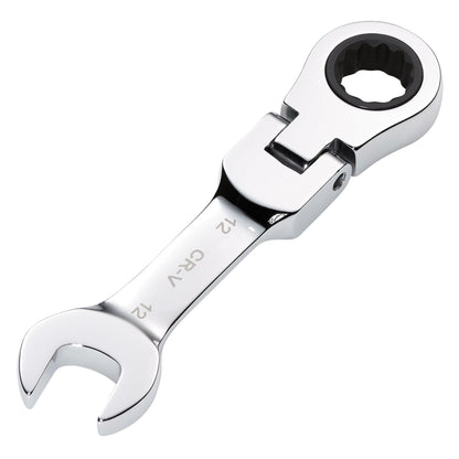 Draper 27968 HI-TORQ® Metric Stubby Flexible Head Ratchet Combination Spanner 12mm Draper
