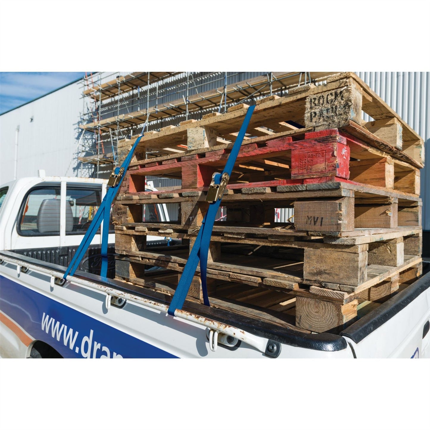 Draper 60966 Ratcheting Tie Down Straps 4.5m x 25mm 250kg 2 Piece Draper