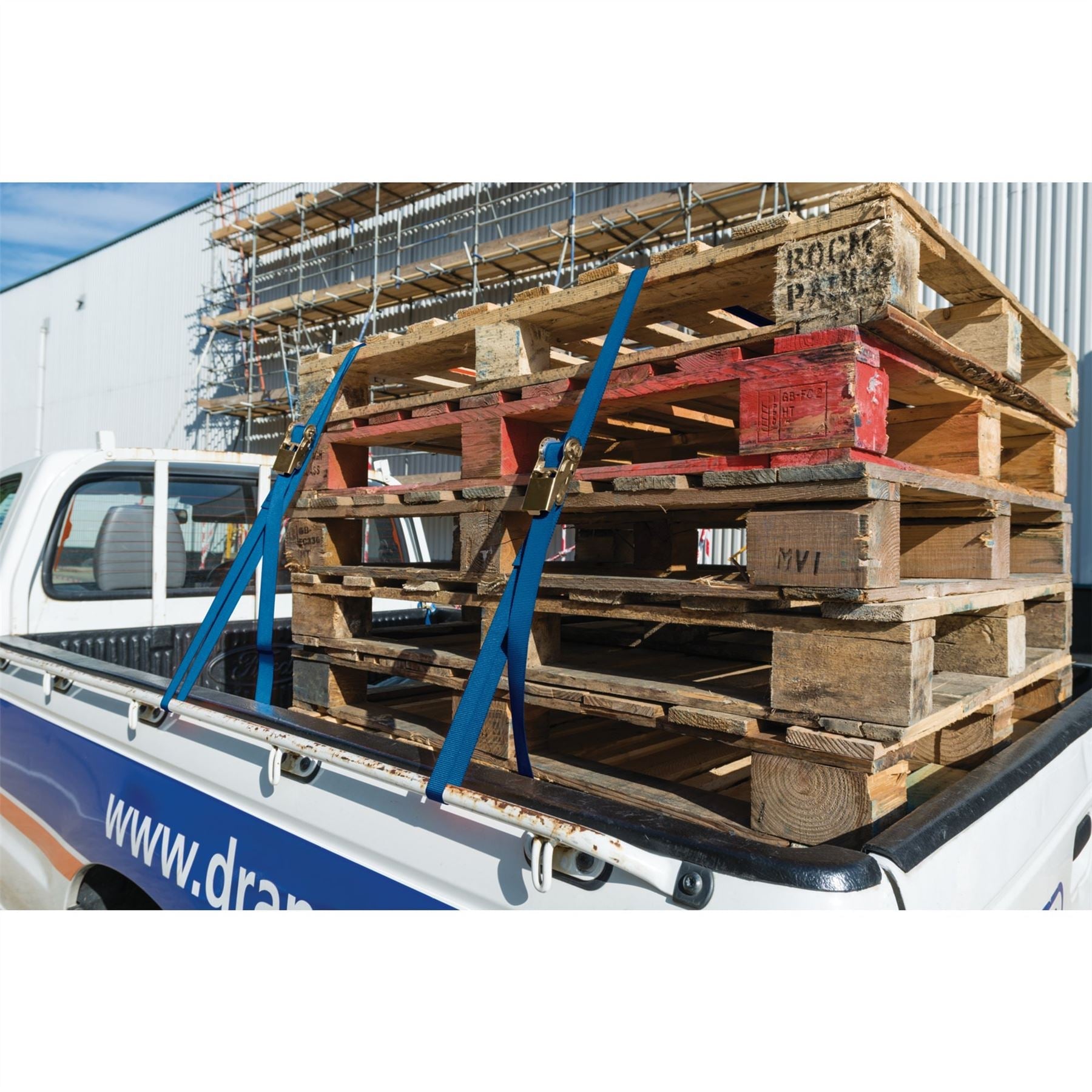 Draper 60966 Ratcheting Tie Down Straps 4.5m x 25mm 250kg 2 Piece Draper