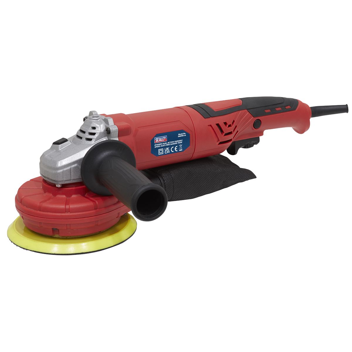 Sealey DAS151 Random Orbital Sander Variable Speed Dust-Free Ø150mm 750W/230V Sealey