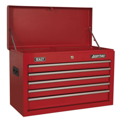 Sealey AP225 Topchest 5 Drawer with Ball-Bearing Slides - Red Sealey