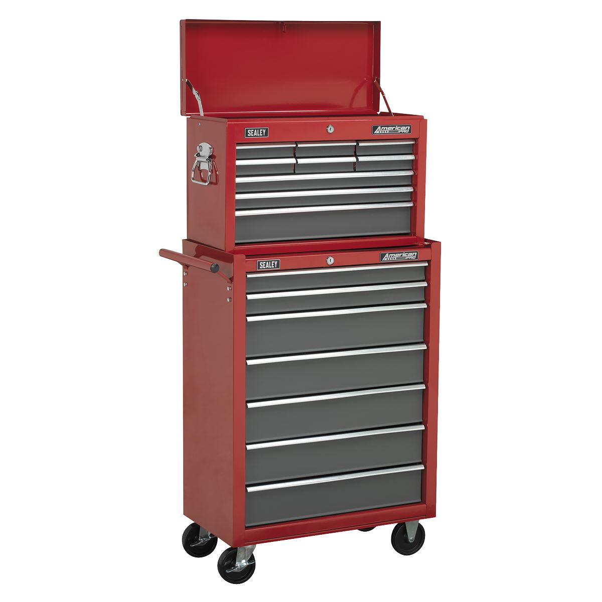Sealey AP22509BB Topchest 9 Drawer with Ball-Bearing Slides - Red/Grey Sealey