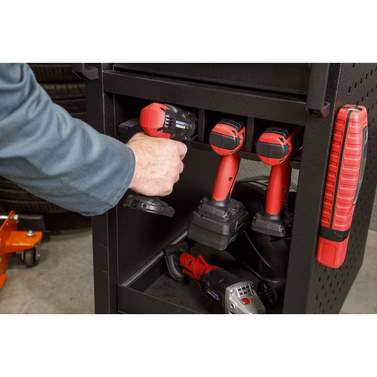 Sealey APPTR8 8 Power Tool Rack Trolley 450mm Sealey