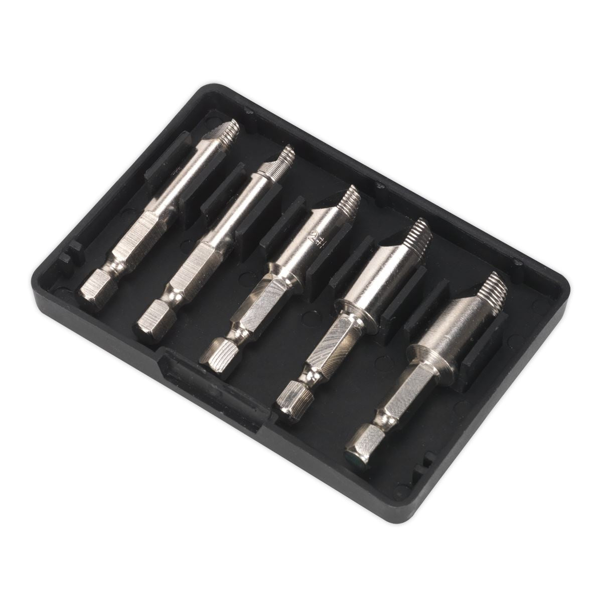 Sealey AK7228 HSS Screw Extractor Set 5pc Sealey