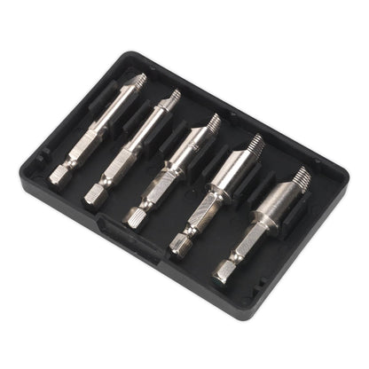 Sealey AK7228 HSS Screw Extractor Set 5pc Sealey