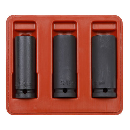 Sealey SX043 Impact Socket Set 3pc Deep 1/2"Sq Drive Sealey