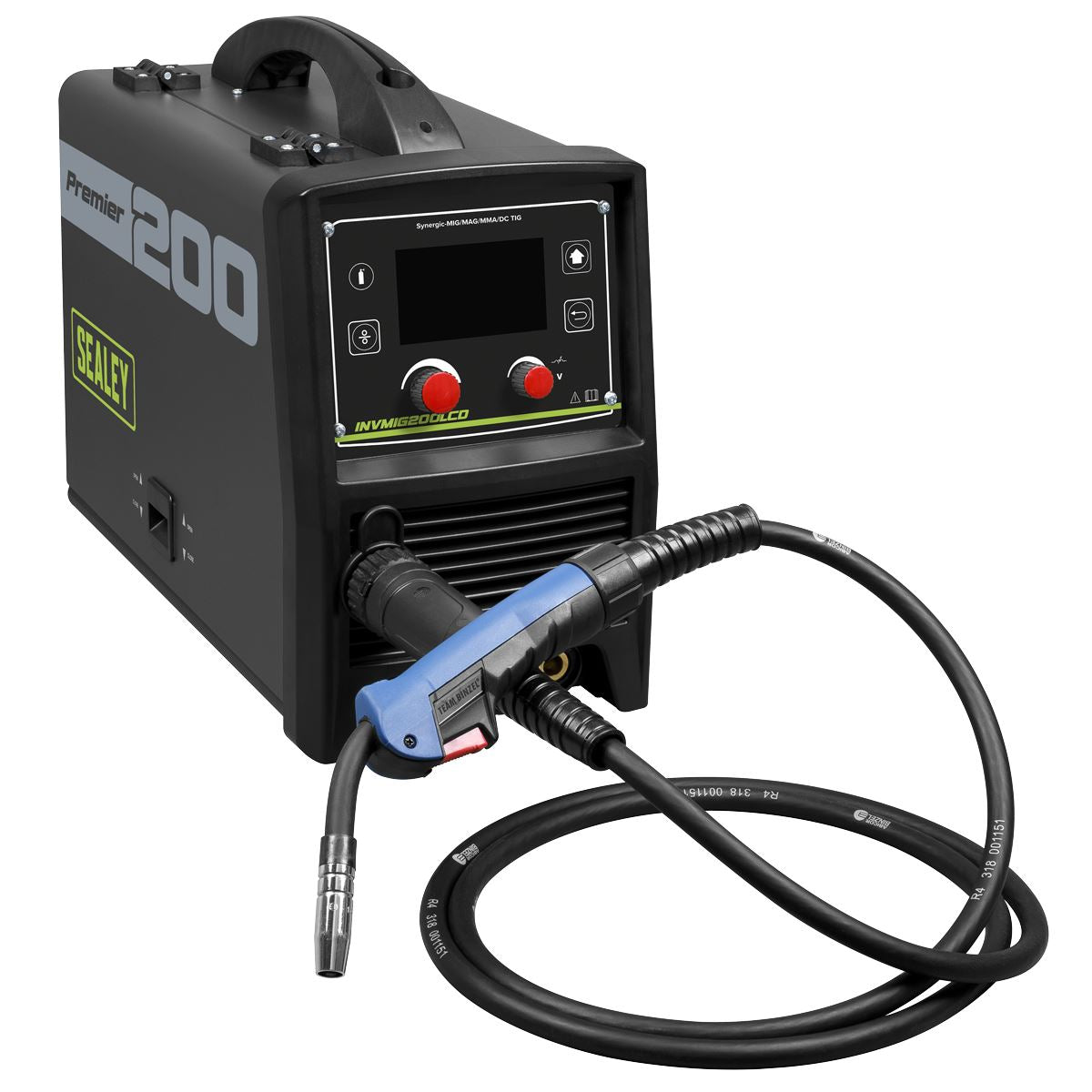 Sealey INVMIG200LCD Inverter Welder MIG TIG & MMA 200A with LCD Screen Sealey