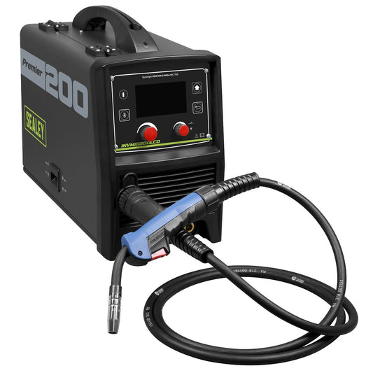 Sealey INVMIG200LCD Inverter Welder MIG TIG & MMA 200A with LCD Screen Sealey