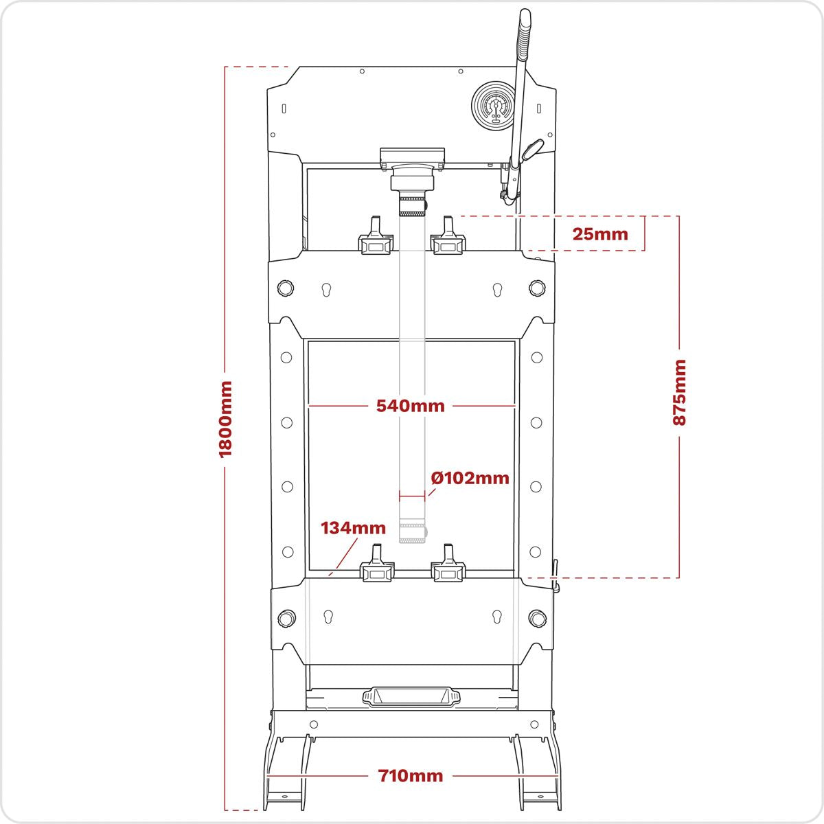Sealey PPF30S Viking Floor Type Hydraulic Press 30 Tonne Sealey