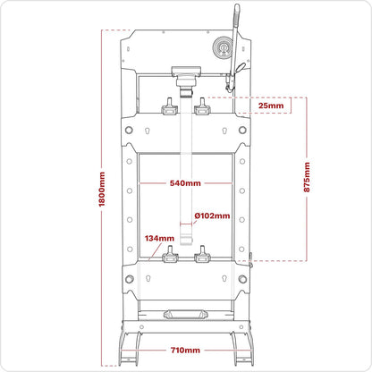 Sealey PPF30S Viking Floor Type Hydraulic Press 30 Tonne Sealey