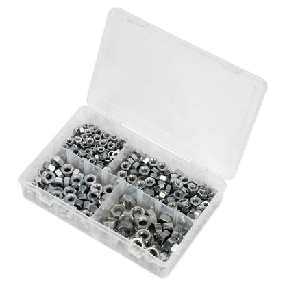 Sealey AB029SN Steel Nut Assortment 320pc 1/4"-1/2"UNF Sealey