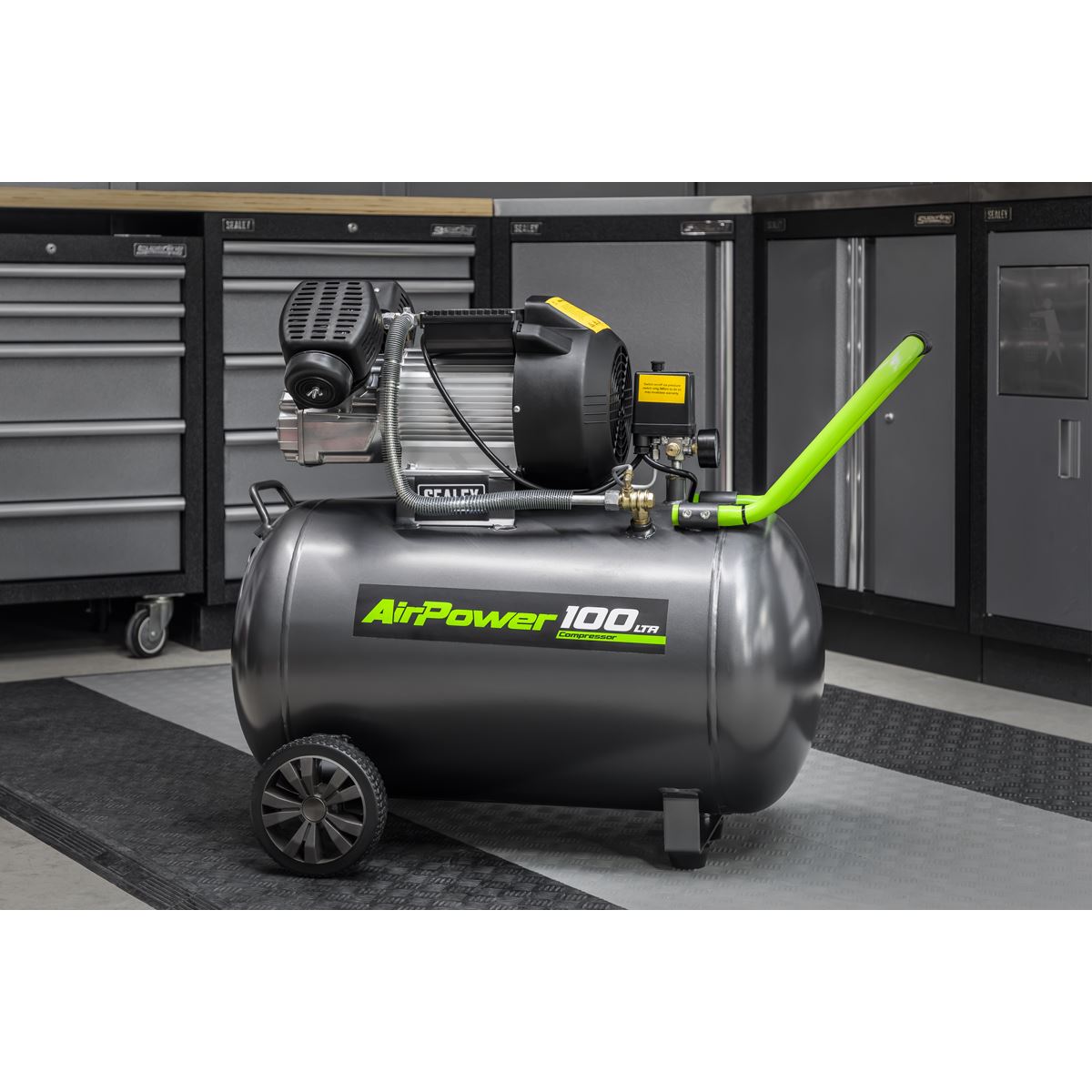 Sealey SAC10030VE Air Compressor 100L V-Twin Direct Drive 3hp Sealey
