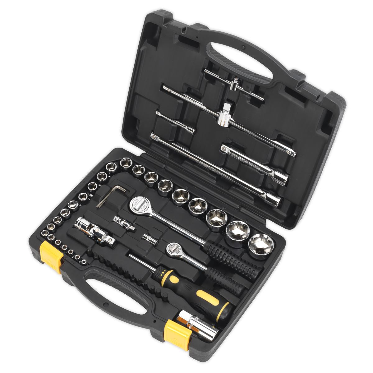 Sealey AP2250BBCOMBO Topchest & Rollcab Combination 14 Drawer with Ball-Bearing Slides - Red/Grey & 281pc Tool Kit Sealey