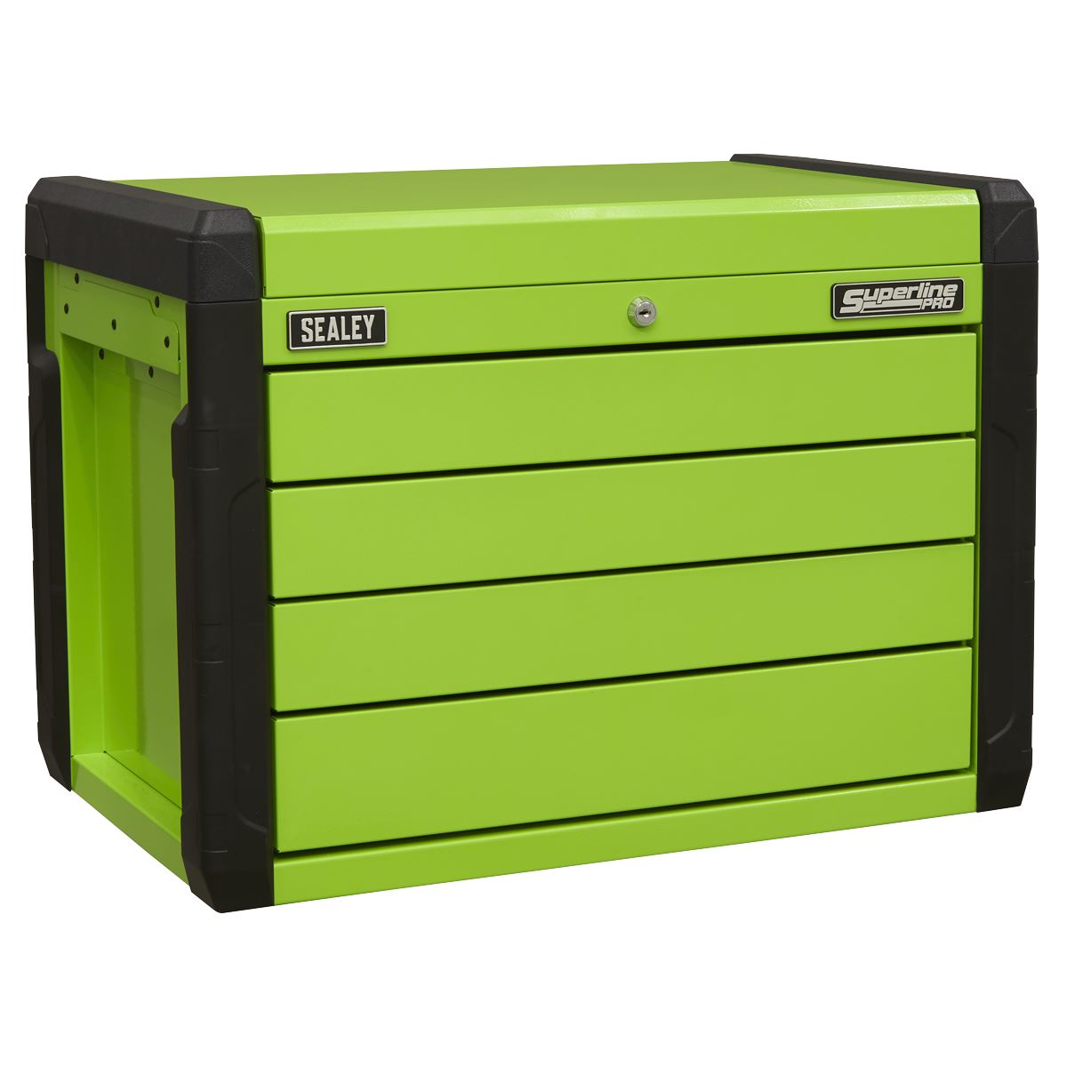 Sealey APPD4G 4 Drawer Push-to-Open Topchest with Ball-Bearing Slides - Green Sealey