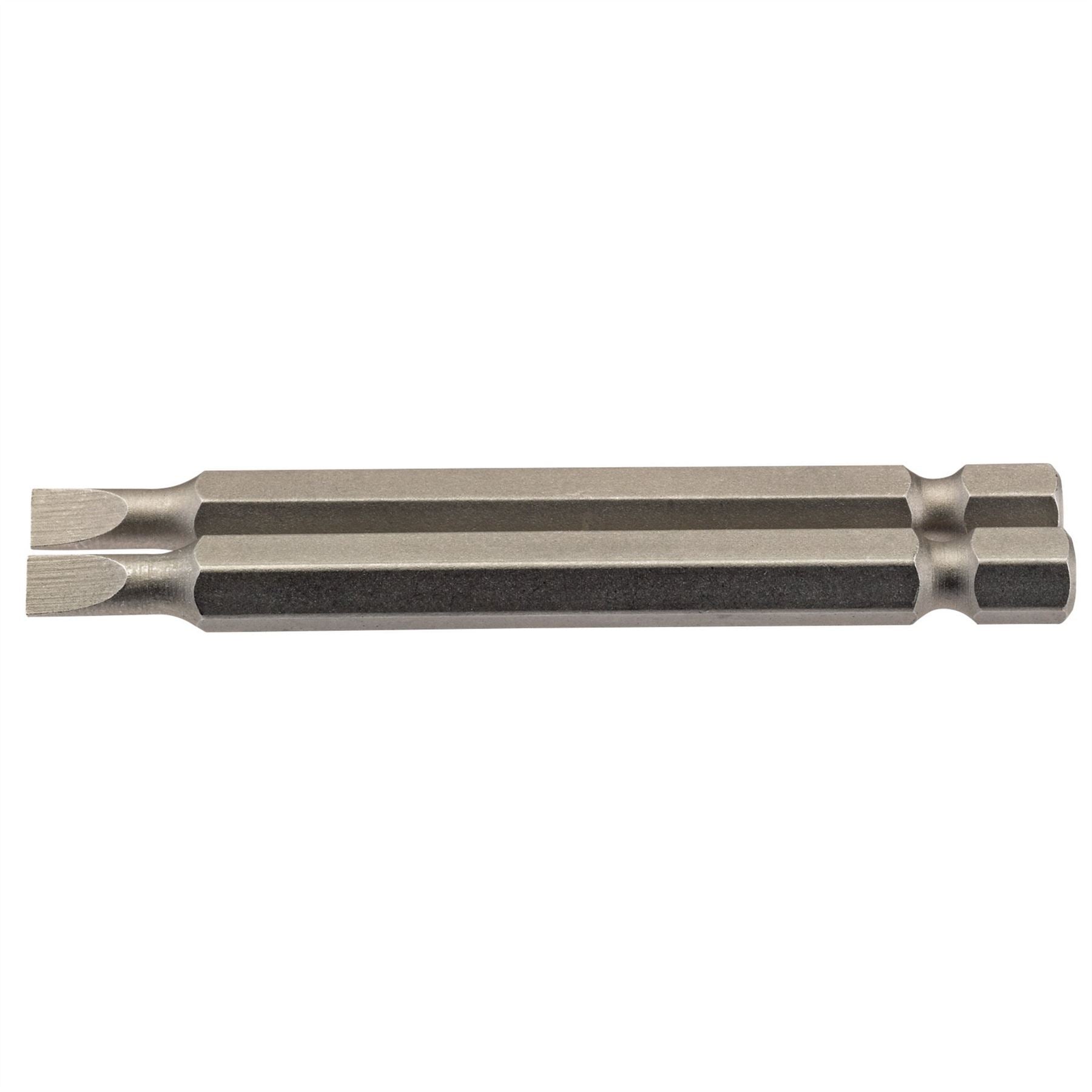Draper 64295 Plain Slot Insert Bit 4.5mm 1/4" Hex 75mm Long Pack of 2 Draper