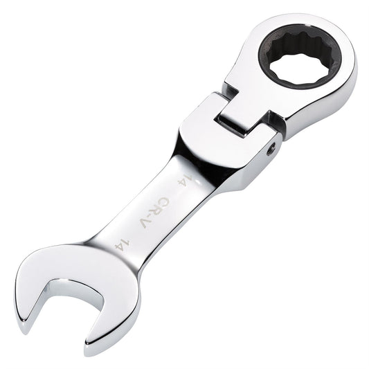 Draper 27970 HI-TORQ® Metric Stubby Flexible Head Ratchet Combination Spanner 14mm Draper