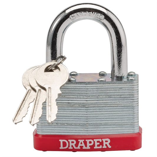 Draper 68807 Redline® Laminated Steel Padlock 65mm Draper