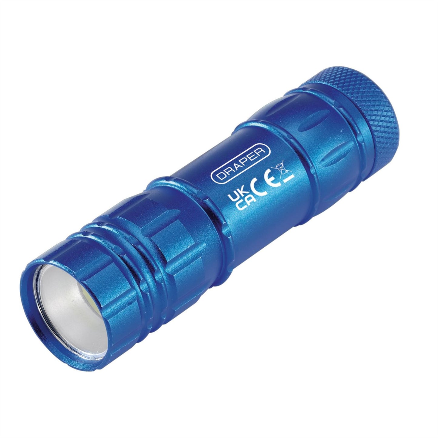 Draper 90103 COB LED Aluminium Hand Torch 3W 85 Lumens 3 x AAA Batteries Supplied Draper