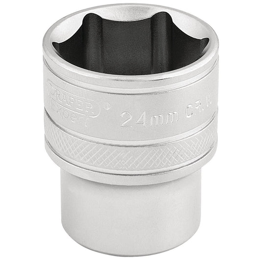 Draper 16615 6 Point Metric Socket 1/2" Sq. Dr. 24mm Draper