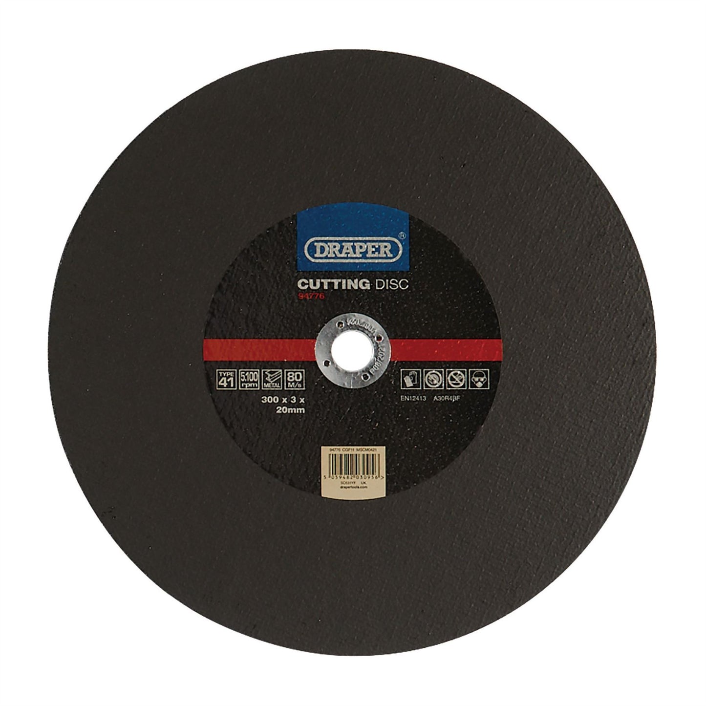 Draper 94776 Metal Cutting Disc 300 x 3 x 20mm Draper