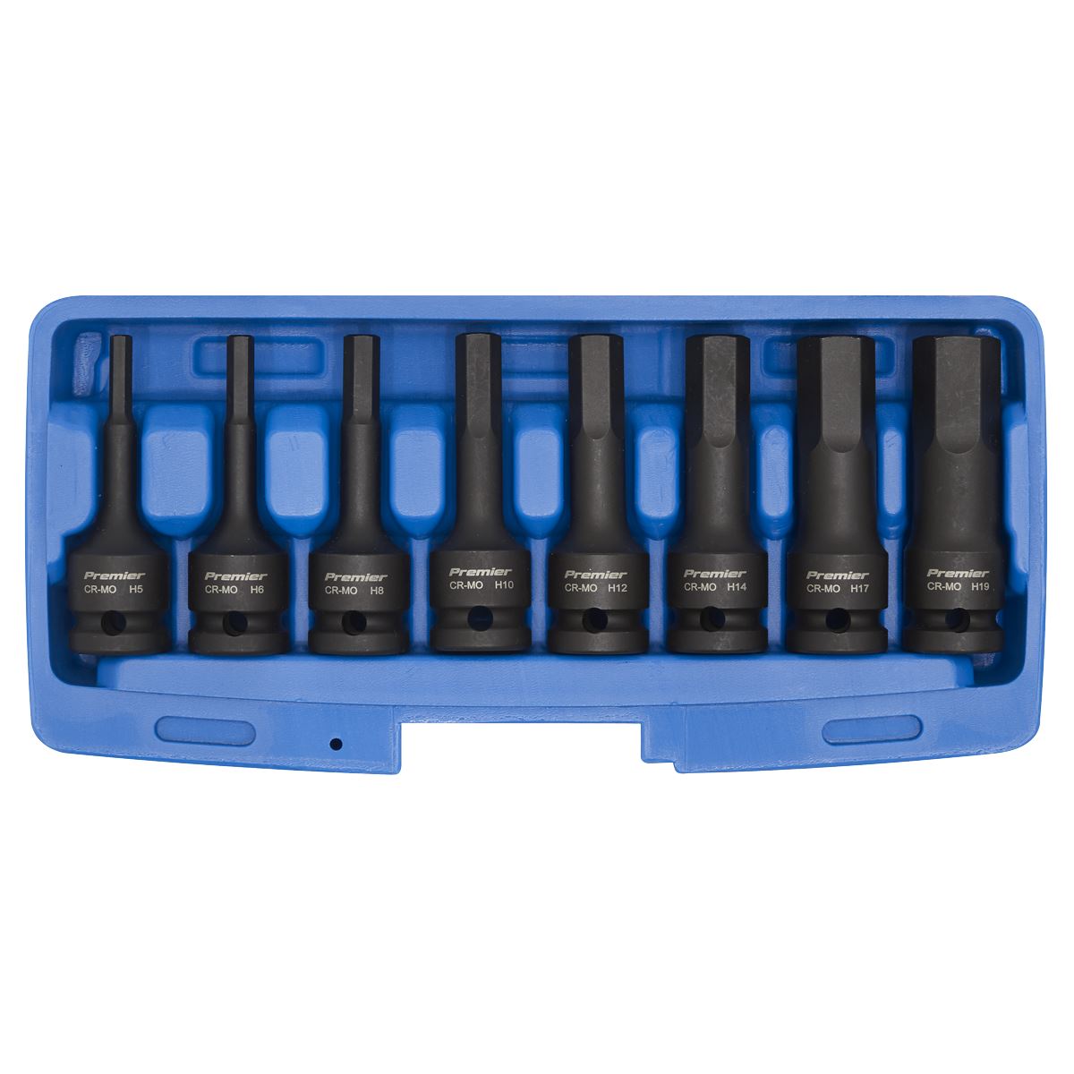 Sealey AK5601 Impact Hex Socket Bit Set 1/2"Sq Drive Sealey