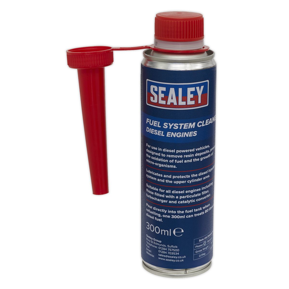 Sealey FSCD300 Fuel System Cleaner 300ml - Diesel Engines Sealey