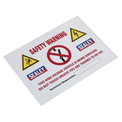 Sealey HYBRIDSIGN Hybrid/Electric Vehicle Warning Sign Sealey