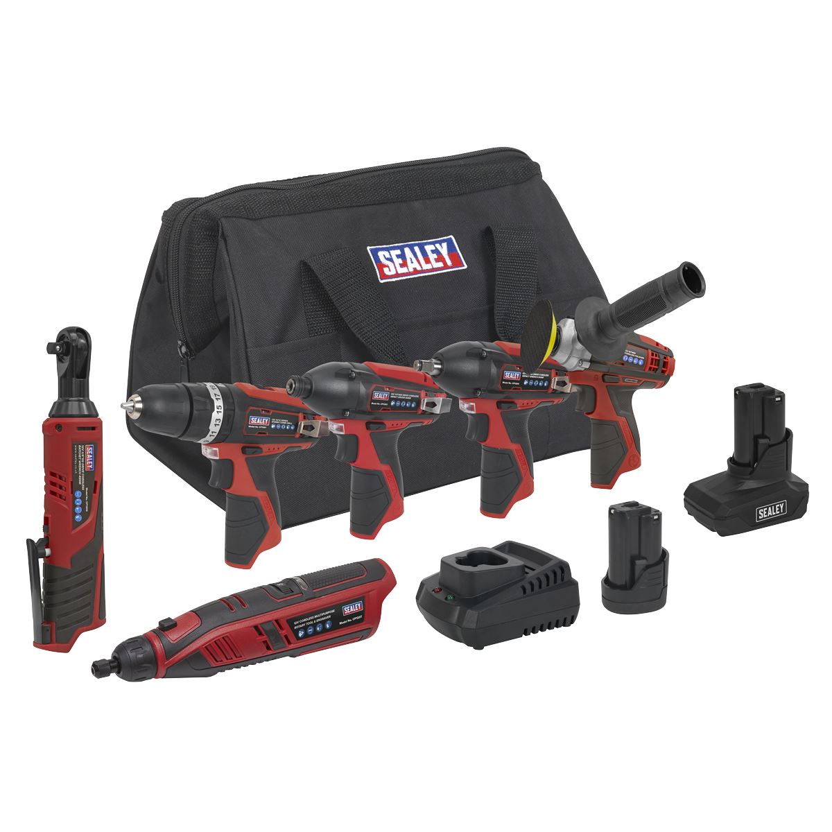 Sealey CP1200COMBO2 6 x 12V SV12 Series Cordless Power Tool Combo Kit Sealey