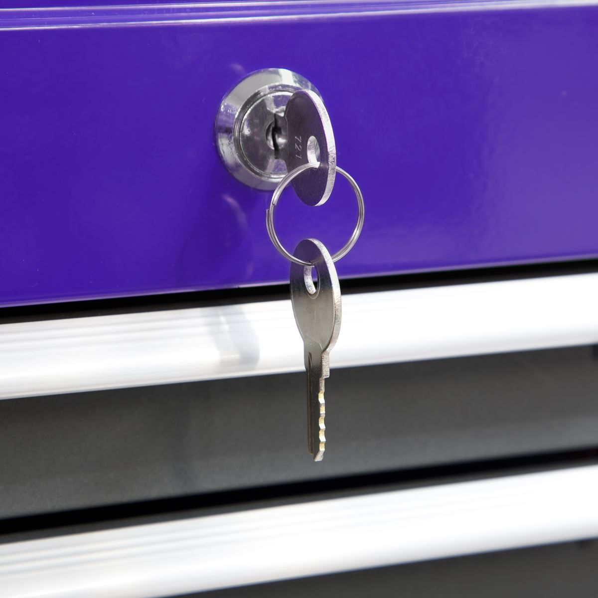 Sealey AP22309BBCP Mid-Box Tool Chest 3 Drawer with Ball-Bearing Slides - Purple/Grey Sealey