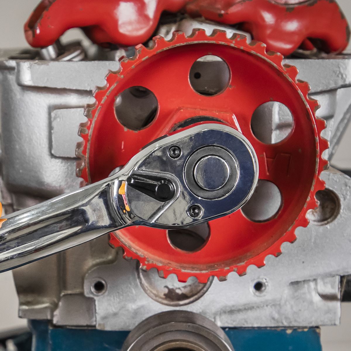 Sealey AK8938 Ratchet Wrench 3/8"Sq Drive Offset Pear-Head with Flip Reverse Sealey