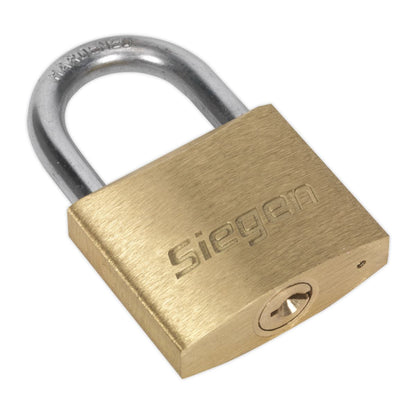 Siegen S0987 Brass Body Padlock with Brass Cylinder 40mm Siegen