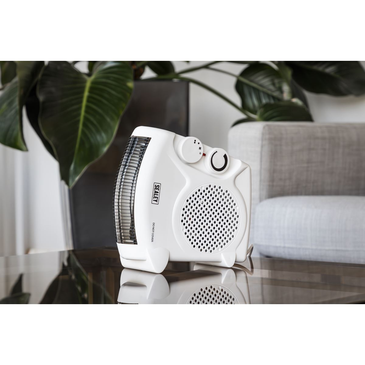 Sealey FH2010 Fan Heater 2000W/230V 2 Heat Settings & Thermostat Sealey