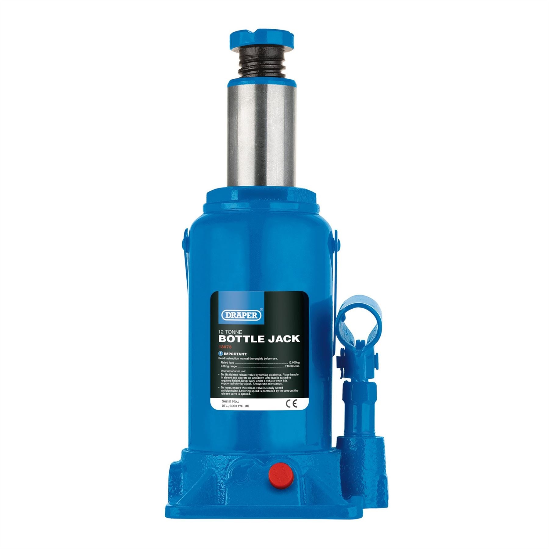 Draper 13073 Hydraulic Bottle Jack 12 Tonne Draper