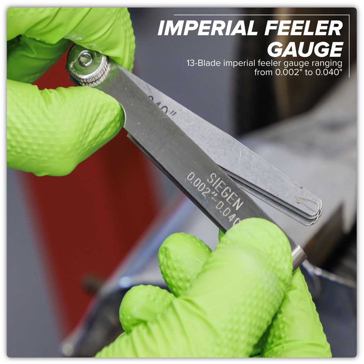 Siegen S0518 Feeler Gauge 13 Blade - Imperial Siegen
