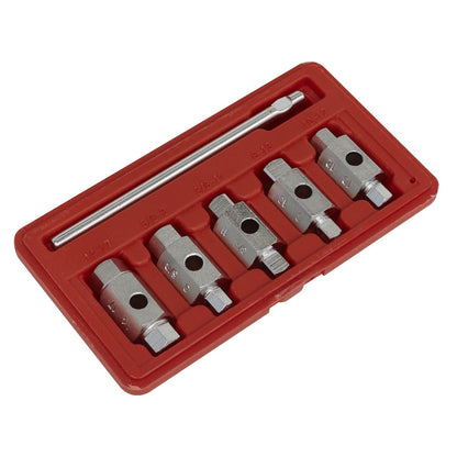 Sealey AK659 Drain Key Set 6pc Double End Sealey