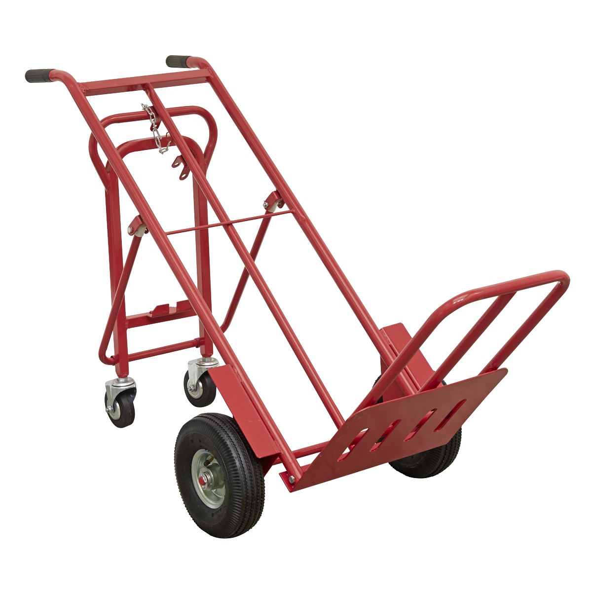 Sealey CST989 Sack Truck 3-in-1 with Pneumatic Tyres 250kg Capacity Sealey