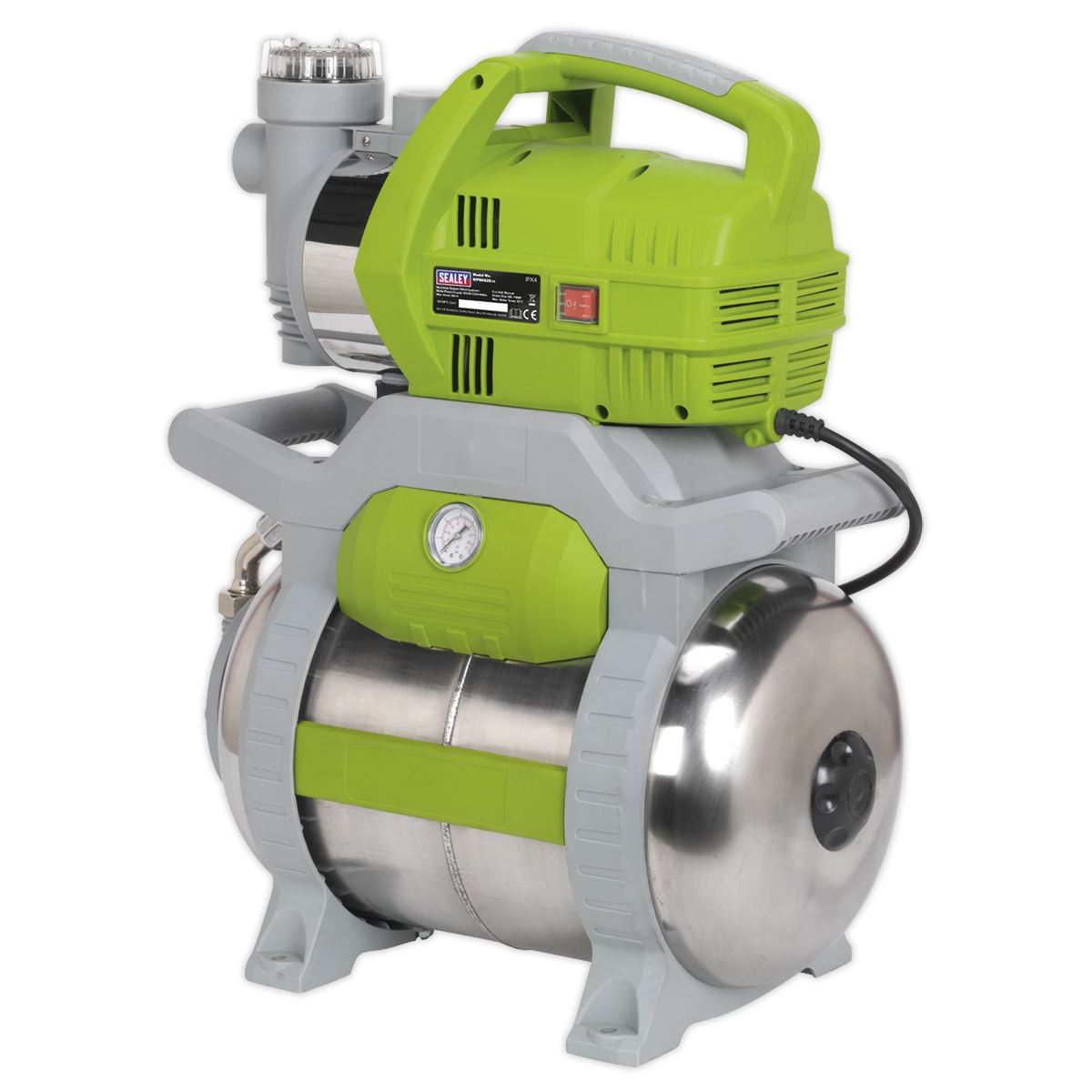 Sealey WPB062S Surface Mounting Booster Pump Stainless Steel 55L/min 230V Sealey