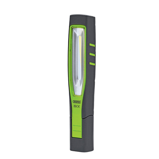 Draper 11759 COB/SMD LED Rechargeable Inspection Lamp 7W 700 Lumens Green 1 x USB Cable Supplied Draper