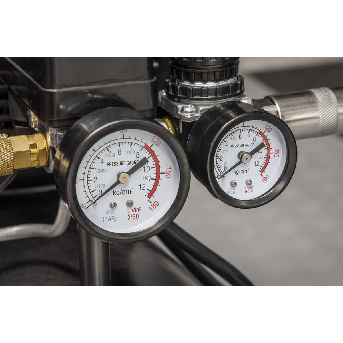 Sealey SAC2420APK Air Compressor 24L Direct Drive 2hp with 4pc Air Accessory Kit Sealey