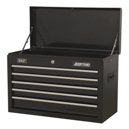 Sealey AP225B Topchest 5 Drawer with Ball-Bearing Slides - Black Sealey