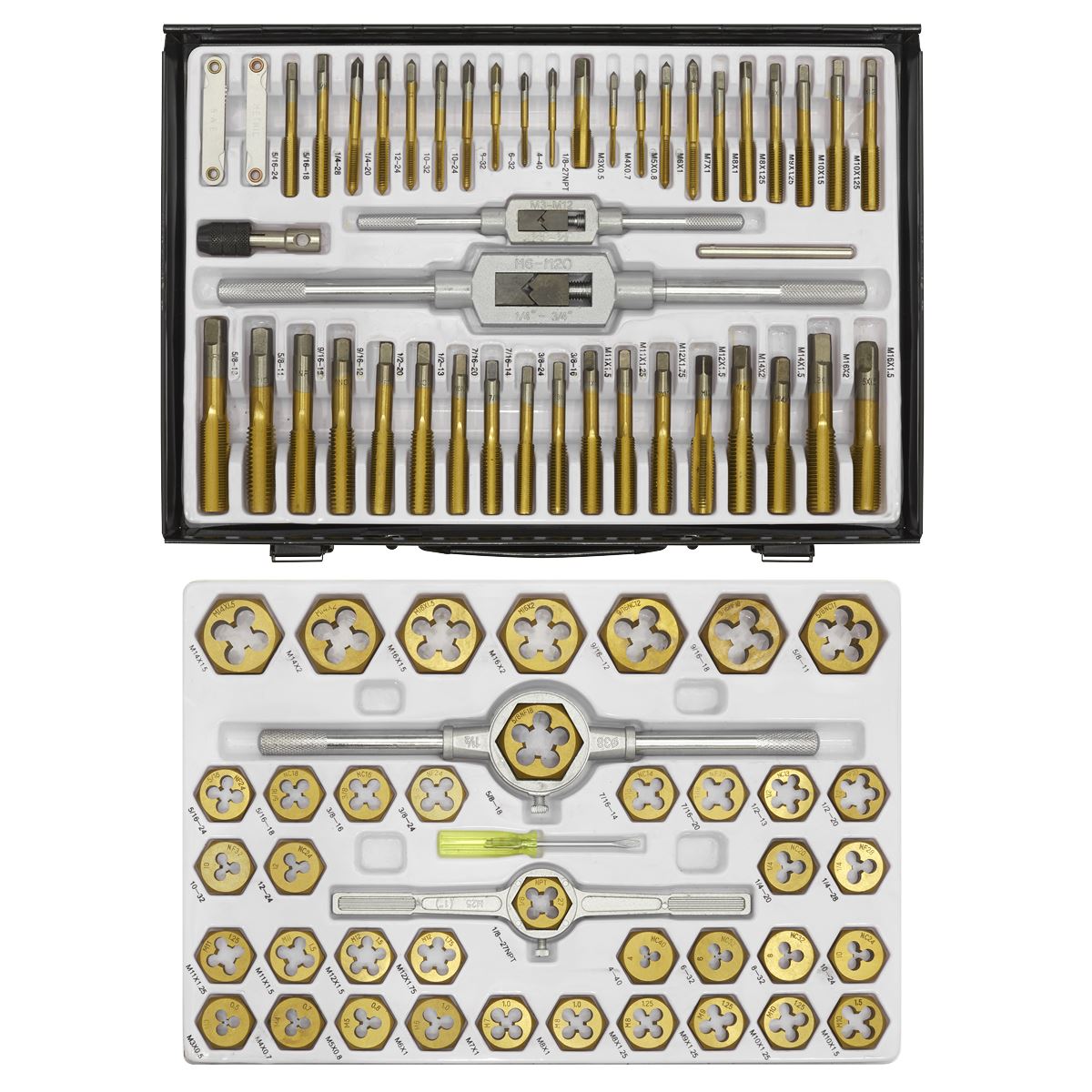 Sealey AK3086HIM Tap & Die Set Hexagonal Metric & SAE/Imperial 86pc Sealey
