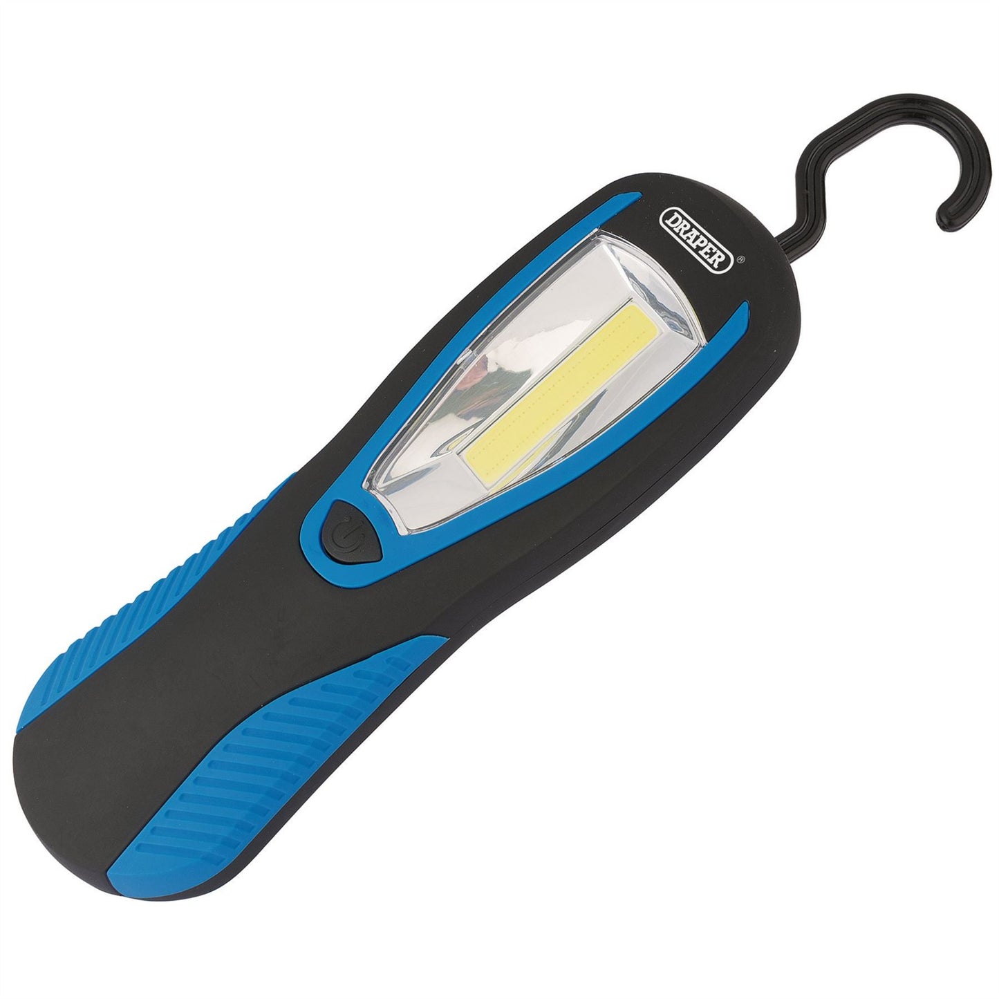 Draper 94507 COB LED Work Light with Magnetic Back and Hanging Hook 3W 200 Lumens Blue 3 x AA Batteries Supplied Draper